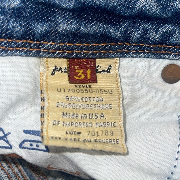Euc 7 Seven For All Mankind Fynt Low Rise Straight Leg Denim Jeans 29 31 - Picture 9 of 9